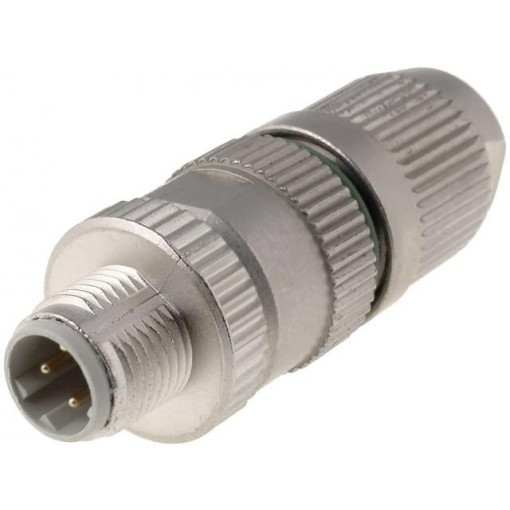 21032811405; Plug; M12; PIN: 4; male; D code-Ethernet; for cable; IDC; IP67; 32V; HARTING