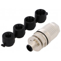 21032961505; Plug; M12; PIN: 5; male; L code-Power; for cable; IDC; IP67; straight; HARTING