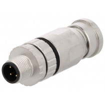 21033291401; Plug; M12; PIN: 4; male; A code-DeviceNet / CANopen; for cable; HARTING