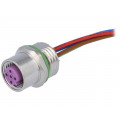 21033386405; Socket; M12; PIN: 4; female; B code-Profibus; cables; straight; 0.5m; HARTING