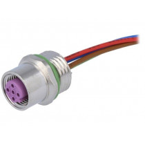 21033386405; Socket; M12; PIN: 4; female; B code-Profibus; cables; straight; 0.5m; HARTING