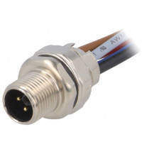 21035991505; Socket; M12; PIN: 5; female; L code-Power; Type: with leads; 63V; 12A; HARTING