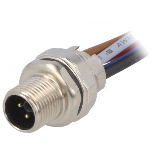 21035991505; Socket; M12; PIN: 5; female; L code-Power; Type: with leads; 63V; 12A; HARTING