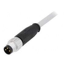 21348000380005; Connector: M8; male; PIN: 3; straight; with lead; plug; 0.5m; PVC; HARTING