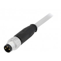 21348000380100; Connector: M8; male; PIN: 3; straight; with lead; plug; 10m; PVC; HARTING