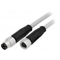 21348081380005; Cable: for sensors/automation; M8-M8; male; female; PIN: 3; plug; HARTING