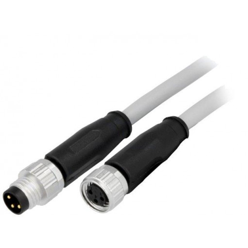 21348081380100; Cable: for sensors/automation; M8-M8; male; female; PIN: 3; plug; HARTING