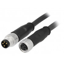 21348081489005; Cable: for sensors/automation; M8-M8; male; female; PIN: 4; plug; HARTING