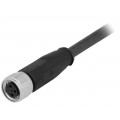 21348100388050; Connector: M8; female; PIN: 3; straight; with lead; plug; 5m; TPU; HARTING