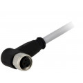21348300380050; Connector: M8; female; PIN: 3; angled 90°; with lead; plug; 5m; PVC; HARTING