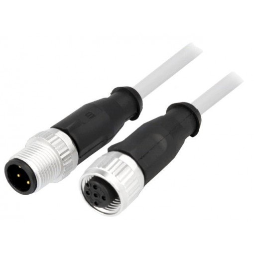 21348485484005; Cable: for sensors/automation; PIN: 4; M12-M12; 0.5m; plug; plug; HARTING