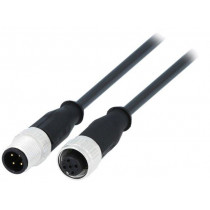 21348485491075; Cable: for sensors/automation; PIN: 4; M12-M12; 7.5m; plug; plug; HARTING