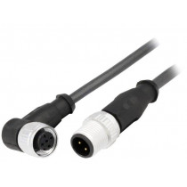 21348487491010; Cable: for sensors/automation; PIN: 4; M12-M12; 1m; plug; plug; male; HARTING