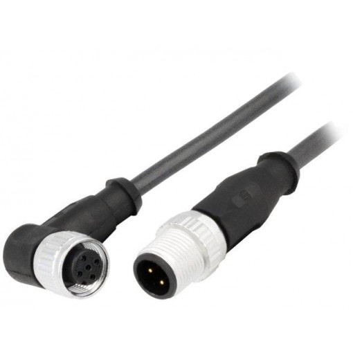 21348487491010; Cable: for sensors/automation; PIN: 4; M12-M12; 1m; plug; plug; male; HARTING