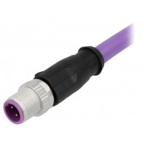 21348800486050; Plug; M12; PIN: 4; male; B code-Profibus; 5m; Insulation: PVC; cables; HARTING