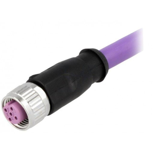 21348900486020; Plug; M12; PIN: 4; female; B code-Profibus; 2m; Insulation: PVC; HARTING