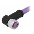 21349100486020; Plug; M12; PIN: 4; female; B code-Profibus; 2m; Insulation: PVC; HARTING