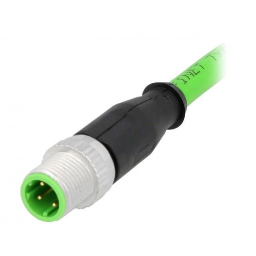 21349200405015; Plug; M12; PIN: 4; male; D code-Ethernet; 1.5m; Insulation: PVC; HARTING