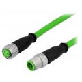 21349293405075; Cable: for sensors/automation; PIN: 4; M12-M12; D code-Ethernet; HARTING