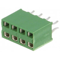 215307-4; Socket; pin strips; HV-100; female; PIN: 8; straight; 2.54mm; THT; TE Connectivity