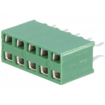 215307-5; Socket; pin strips; HV-100; female; PIN: 10; straight; 2.54mm; THT; TE Connectivity