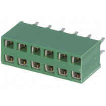 215307-6; Socket; pin strips; HV-100; female; PIN: 12; straight; 2.54mm; THT; TE Connectivity