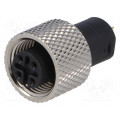 216A-04FO0; M12; PIN: 4; female; for molding,for cable; soldering; 125V; 10A; ATTEND