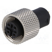 216A-04FO0; M12; PIN: 4; female; for molding,for cable; soldering; 125V; 10A; ATTEND