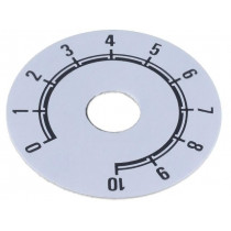 220.101; Scale; Range: 0 ÷ 10; Ø41mm; Øhole: 10mm; Mat: aluminium; SUPERTRONIC 220.101; Scale; Range: 0 ÷ 10; Ø41mm; Øhole: 10mm; Mat: aluminium; SUPERTRONIC
