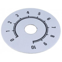 220.105; Scale; Range: 0 ÷ 10; Ø50mm; Øhole: 10mm; Mat: aluminium; SUPERTRONIC 220.105; Scale; Range: 0 ÷ 10; Ø50mm; Øhole: 10mm; Mat: aluminium; SUPERTRONIC