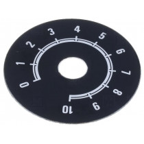 220.107; Scale; Range: 0 ÷ 10; Ø50mm; Øhole: 10mm; Mat: aluminium; SUPERTRONIC 220.107; Scale; Range: 0 ÷ 10; Ø50mm; Øhole: 10mm; Mat: aluminium; SUPERTRONIC