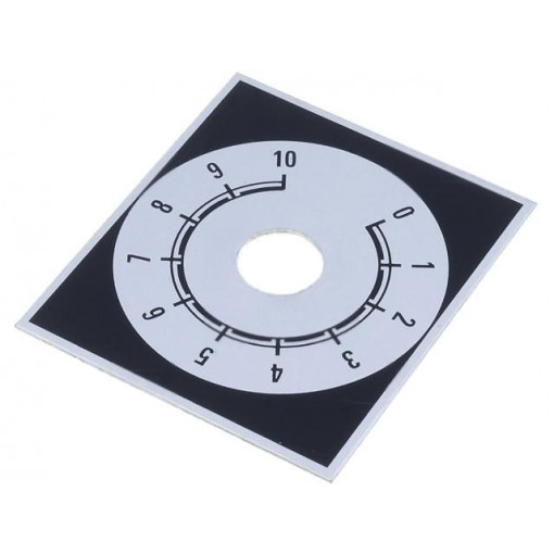 220.201; Scale; Range: 0 ÷ 10; 48x42mm; Øhole: 10mm; Mat: aluminium; SUPERTRONIC 220.201; Scale; Range: 0 ÷ 10; 48x42mm; Øhole: 10mm; Mat: aluminium; SUPERTRONIC