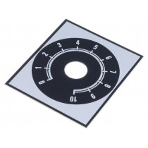 220.203; Scale; Range: 0 ÷ 10; 48x42mm; Øhole: 10mm; Mat: aluminium; SUPERTRONIC 220.203; Scale; Range: 0 ÷ 10; 48x42mm; Øhole: 10mm; Mat: aluminium; SUPERTRONIC