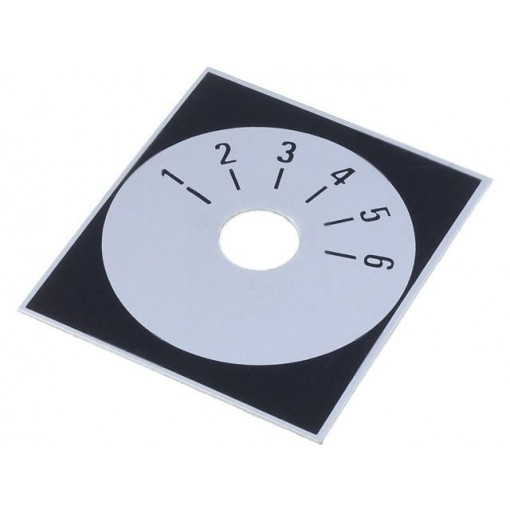 220.306; Scale; Range: 1 ÷ 6; 48x42mm; Øhole: 10mm; Mat: aluminium; SUPERTRONIC 220.306; Scale; Range: 1 ÷ 6; 48x42mm; Øhole: 10mm; Mat: aluminium; SUPERTRONIC