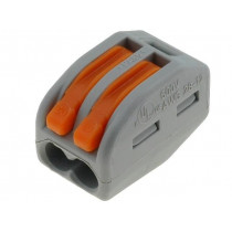 222-412; Installation quick splice; 222; spring clamp; 0.08÷2.5mm2; 400V; WAGO