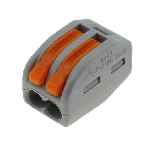 222-412; Installation quick splice; 222; spring clamp; 0.08÷2.5mm2; 400V; WAGO