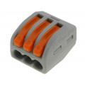 222-413; Installation quick splice; 222; spring clamp; 0.08÷2.5mm2; 400V; WAGO