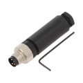 22260121; Connector: M8; male; PIN: 4; straight; for cable; plug; 4A; IP67; 30V; LAPP KABEL