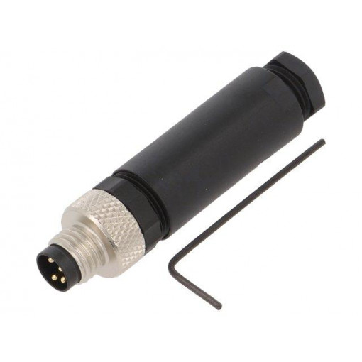 22260121; Connector: M8; male; PIN: 4; straight; for cable; plug; 4A; IP67; 30V; LAPP KABEL
