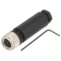 22260126; Connector: M8; female; PIN: 4; straight; for cable; plug; 4A; IP67; LAPP KABEL