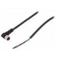 AB-C3-2,0PUR-M8FA; Connection lead; M8; PIN: 3; angled; 2m; plug; 60VAC; 4A; -25÷80°C; LAPP KABEL
