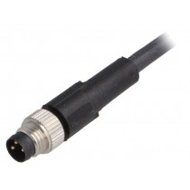 AB-C3-M8MS-5,0PUR; Connection lead; M8; PIN: 3; straight; 5m; plug; 60VAC; 4A; -25÷80°C; LAPP KABEL