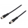 AB-C3-M8MS-1,0PUR-M8FS; Connection lead; M8; PIN: 3; 1m; plug; 60VAC; 4A; -25÷80°C; IP65/IP67; LAPP KABEL