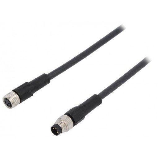 AB-C3-M8MS-1,0PUR-M8FS; Connection lead; M8; PIN: 3; 1m; plug; 60VAC; 4A; -25÷80°C; IP65/IP67; LAPP KABEL