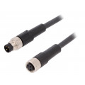 AB-C3-M8MS-2,0PUR-M8FS; Connection lead; M8; PIN: 3; 2m; plug; 60VAC; 4A; -25÷80°C; IP65/IP67; LAPP KABEL