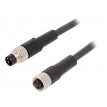 AB-C3-M8MS-2,0PUR-M8FS; Connection lead; M8; PIN: 3; 2m; plug; 60VAC; 4A; -25÷80°C; IP65/IP67; LAPP KABEL