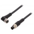 AB-C3-M8MS-1,0PUR-M8FA; Connection lead; M8; PIN: 3; 1m; plug; 60VAC; 4A; -25÷80°C; IP65/IP67; LAPP KABEL