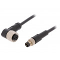 AB-C3-M8MS-1,0PUR-M12FA; Connection lead; M12,M8; PIN: 3; 1m; plug; 60VAC; 4A; -25÷80°C; 60VDC; LAPP KABEL