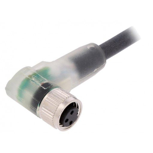 AB-C3-2,0PUR-M8FA-2L; Connection lead; M8; PIN: 3; angled; 2m; plug; 60VAC; 4A; -25÷80°C; LAPP KABEL
