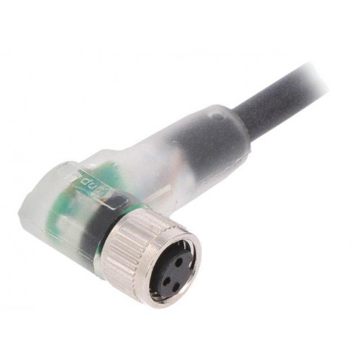 AB-C3-10,0PUR-M8FA-2L; Connection lead; M8; PIN: 3; angled; 10m; plug; 60VAC; 4A; -25÷80°C; LAPP KABEL